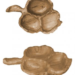 Olive wood serving bowl